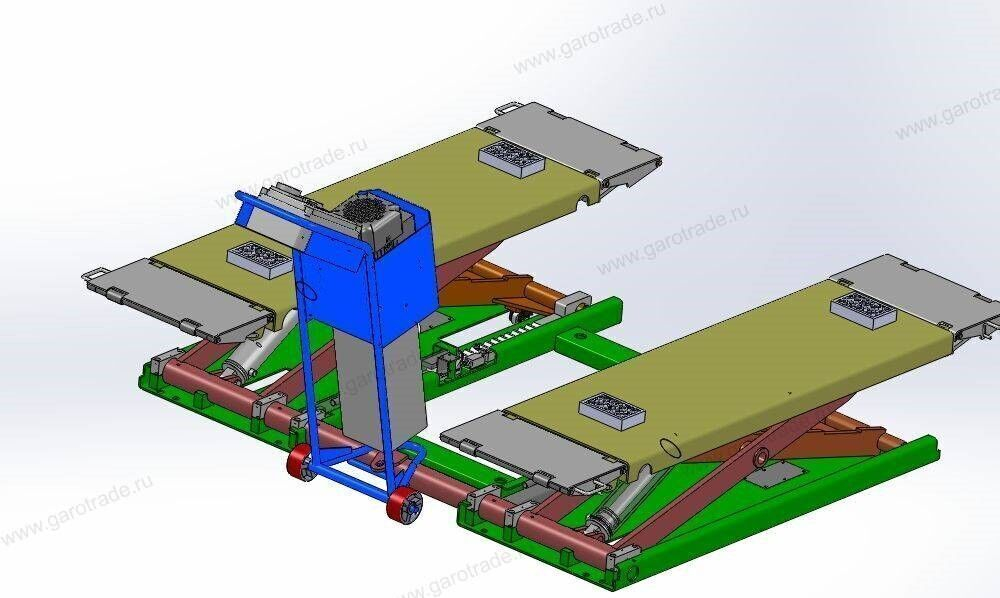 Мобильный электрогидравлический ножничный подъемник RLSS-301L (220 В)