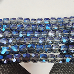 Бусина кубик, хрусталь в огранке, bermuda blue, 6 мм, штучно