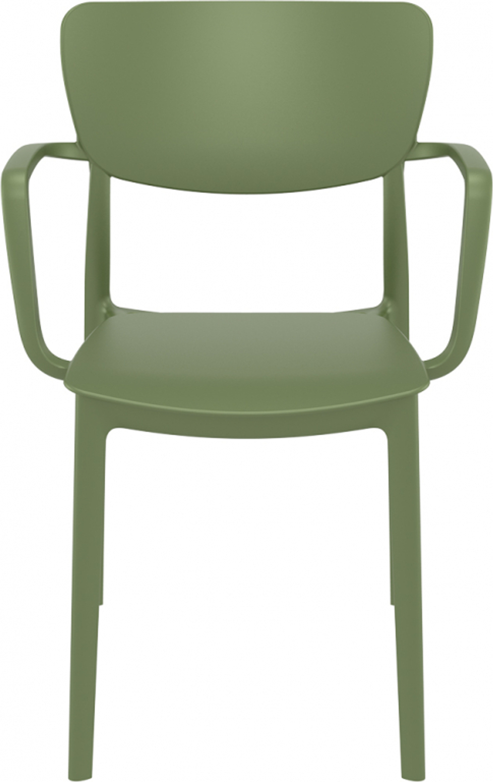 Кресло пластиковое Siesta Contract Lisa, оливковый