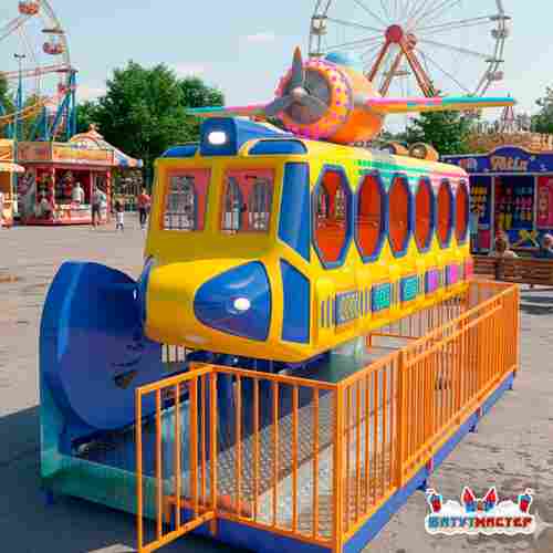 Детский аттракцион скамейка «Радужный полет», 18 мест, 8×5×3,5 м