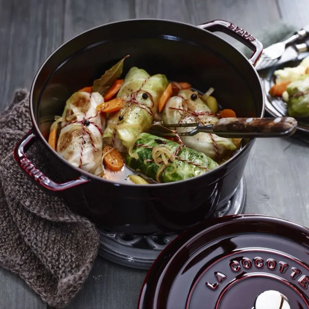STAUB Чугунная кастрюля Cocotte 3,8 л 24 см серая (сорт II)
