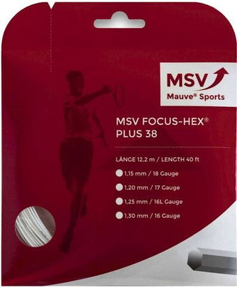 Теннисные струны MSV Focus Hex Plus 38 (12 m) - белый