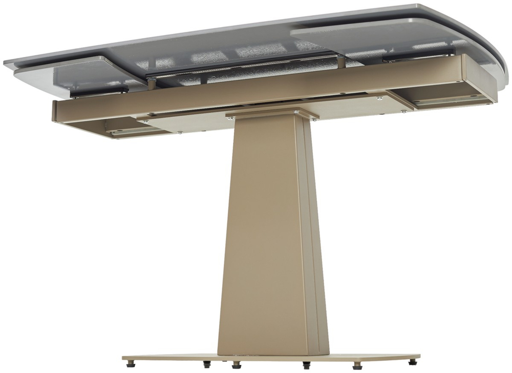 Стол М-City DISAUR Балд (Balde) 120 Латте матовый (Matt Latte Stone Solid Ceramic), Таупе (Taupe)