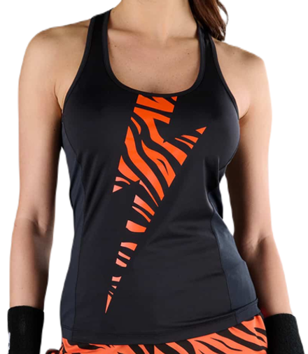 Топ теннисный Hydrogen Tiger Tech Tank Top - black/orange tiger