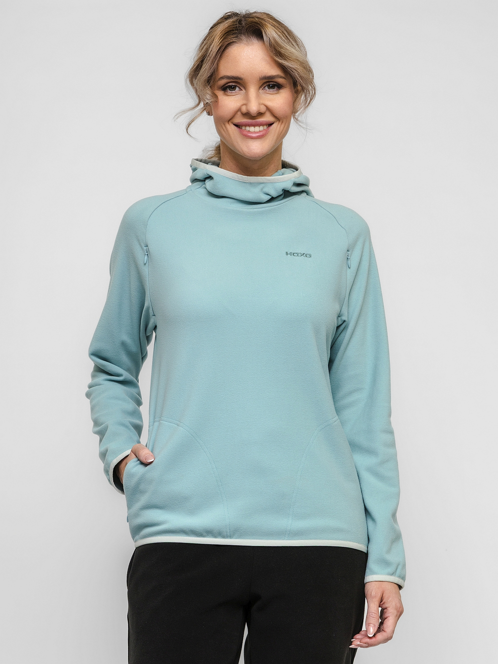 Кофта-ниндзя (с капюшоном), женская, цвет "Мятный бриз"