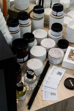 Свеча Розовый сахар, гипс, 80 мл.