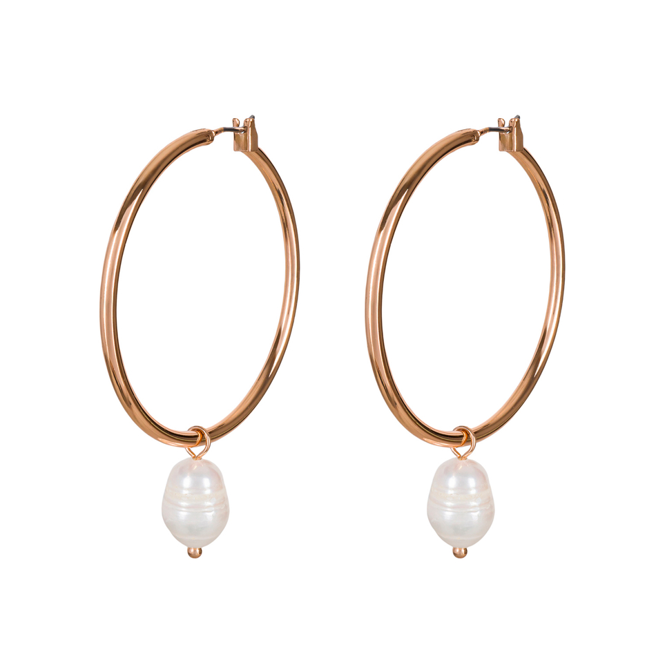 Серьги Fiore Luna White Pearle Ring LE6089 G
