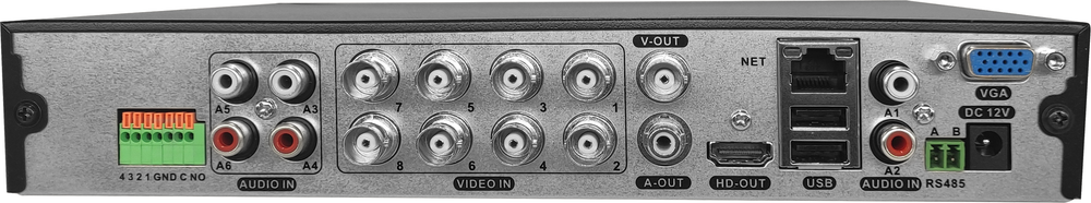 PX-XVR-C8-1H1-S (BV) гибридный 5 в 1 видеорегистратор, 8 каналов 5.0Мп*6к/с, 1HDD, H.265