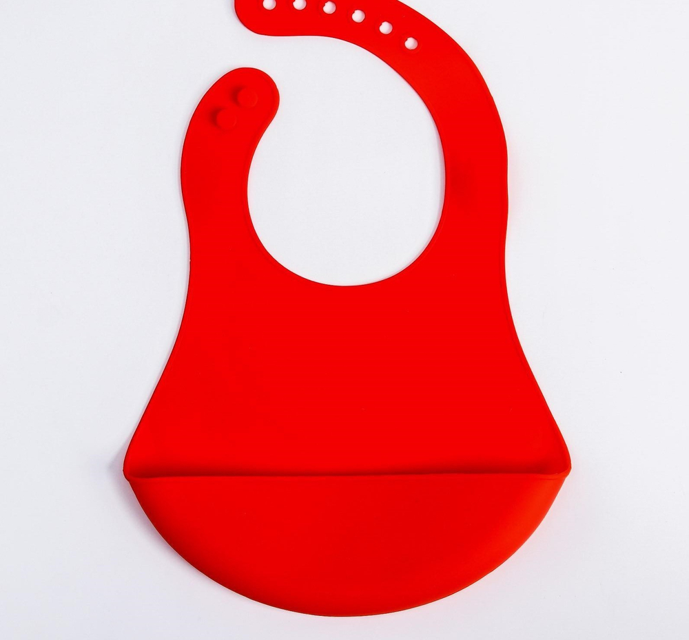 4594896 Нагрудник детский силиконовый с карманом "Арбузик"