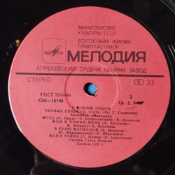 Винтажная виниловая пластинка LP Сборник С Новым Годом (СССР 1983) (Пугачева, Леонтьев, Лещенко, Ротару)