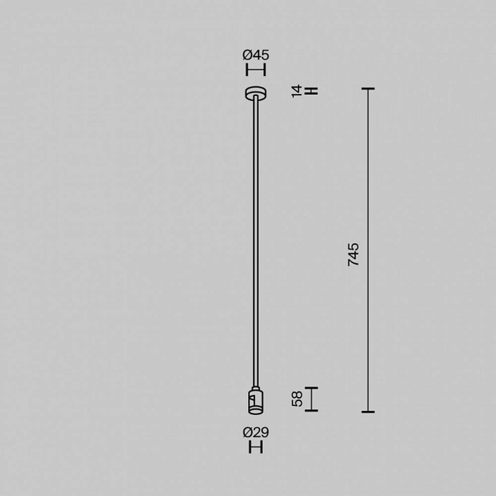 Основание на штанге Maytoni Accessories for tracks Flarity TRA159C-S1-B