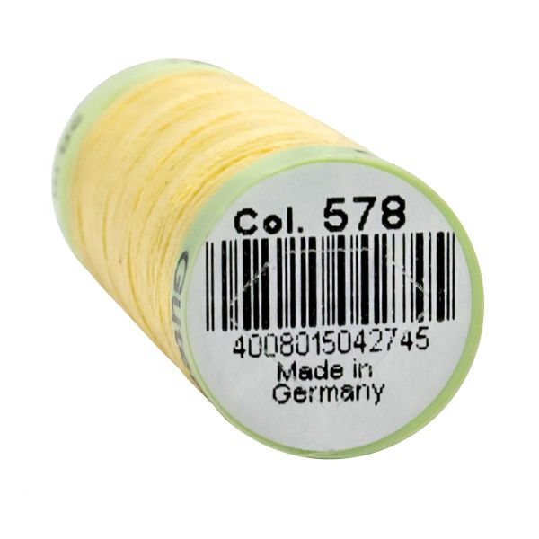 Нитки отделочные Gutermann Top Stitch 30 (30 метров), 5 кат. | 578 бледно-желтый