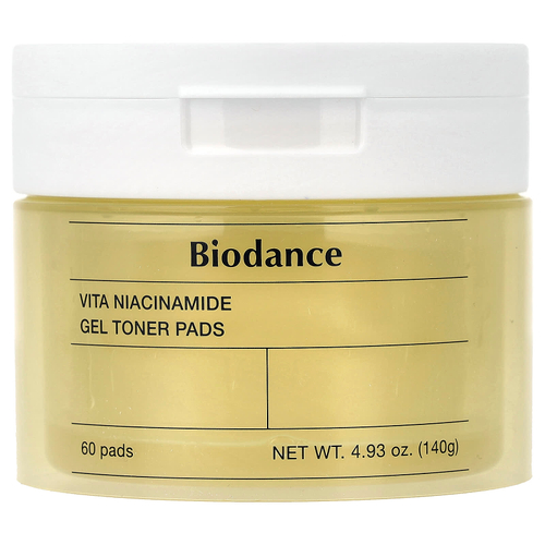 Biodance, Vita Niacinamide гель-тонер, диски для лица, 60 шт.