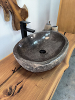 Раковина из речного камня RS-65877 58х42х15 из натурального камня
