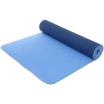 Коврик для йоги 6 мм 183х61 см «Sports time» перфорированный (ТРЕ), голубой/синий
