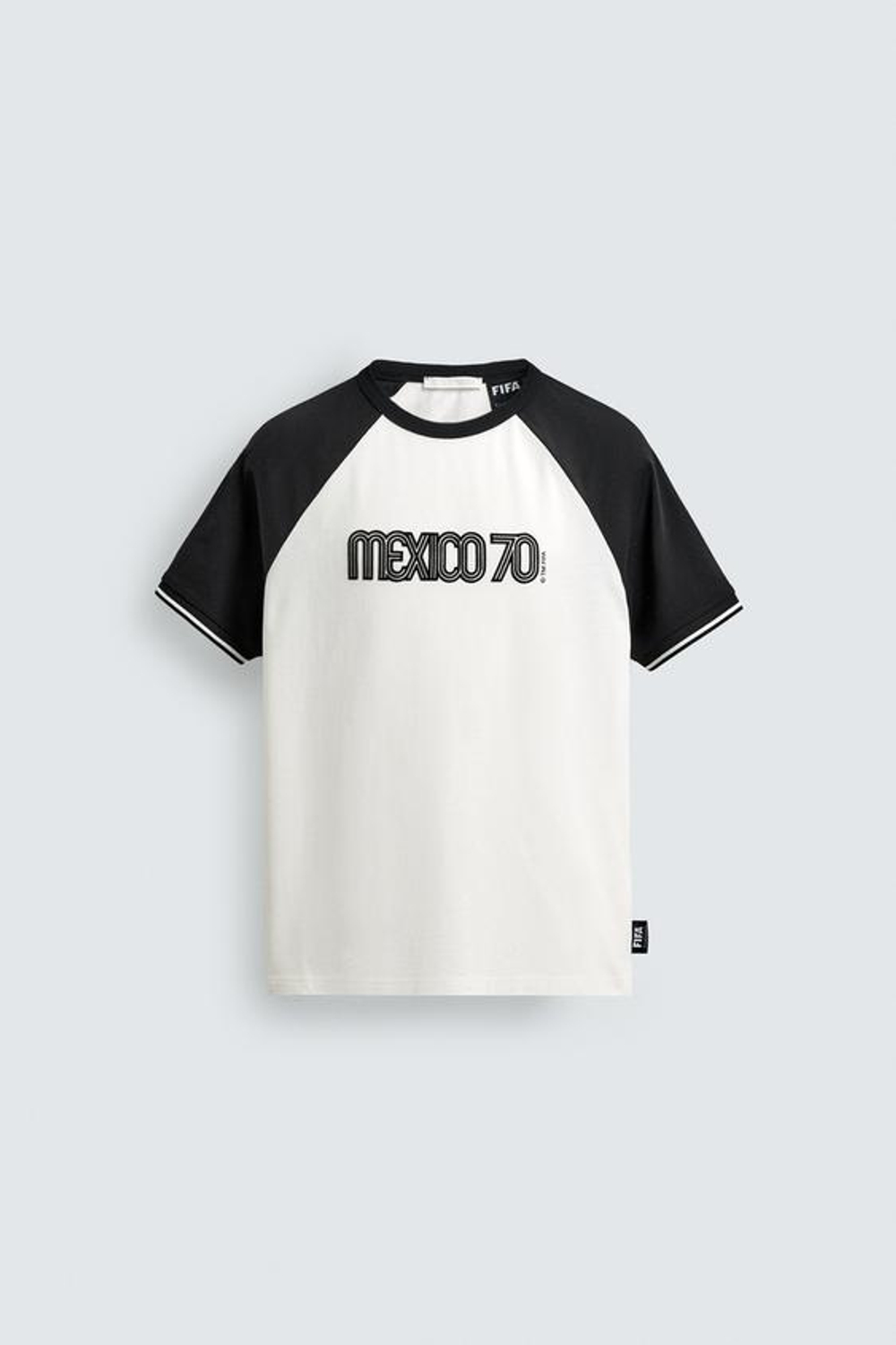ZARA ФУТБОЛКА КОЛОР-БЛОК MEXICO 70 FIFA WORLD CUP™ FIFA CLASSICS, БЕЛЫЙ