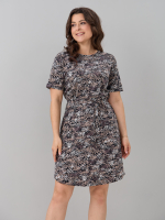 Платье Пв-137/черный-бежабстракция
