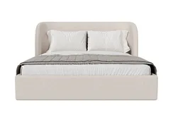 Кровать двуспальная Classic 160 см (молочный, рогожка)