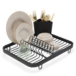 Сушилка для посуды Sinkin, 28х14х35,5 см, черная