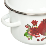 Кастрюля сталь, эмал, 3 л, с крыш, Сиб товары, Гранатовый сок, 1MD181M, индукц