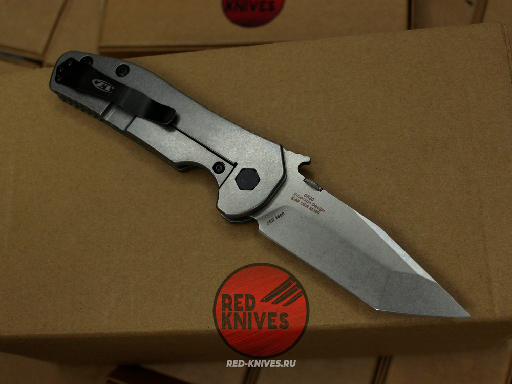 Нож Zero Tolerance 0620 Emerson Tanto OD GREEN - клинок стоунвош