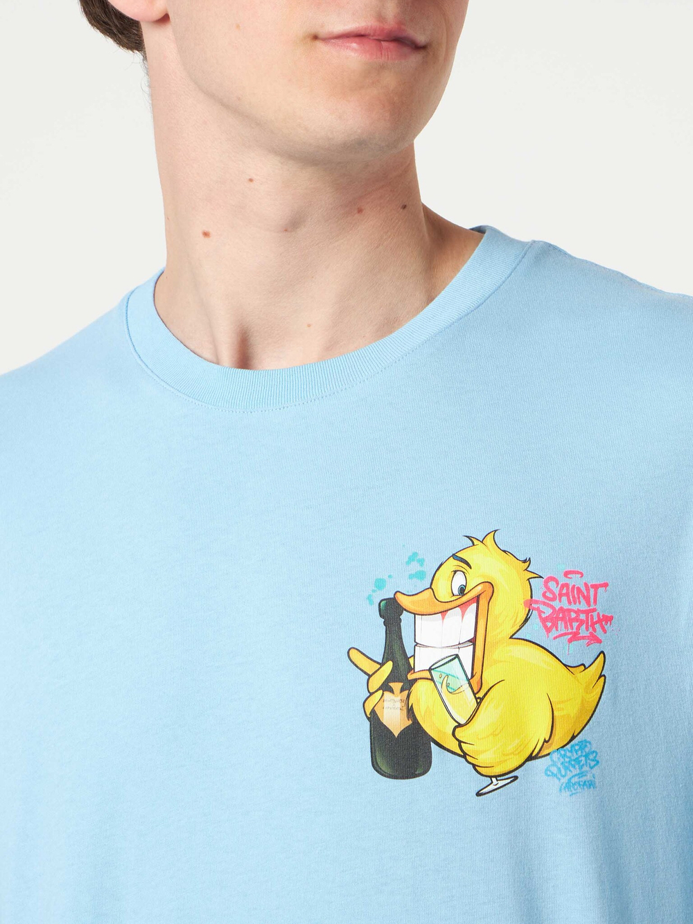 Футболка MC Saint Barth CPT Ducky Champ голубой