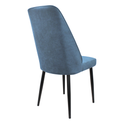 Стул "Лотос" (арт. 327), велюр Бренди В08 синий, ножки черные