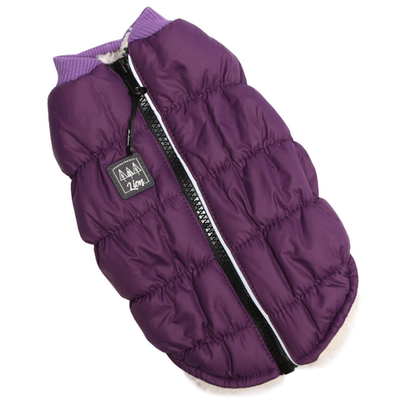 Жилетка для животных, цвет: фиолетовый lmk-502 (на меховой подкладке) (размер xl (длина спинки 36-38, грудь 46-58, шея 24-30))