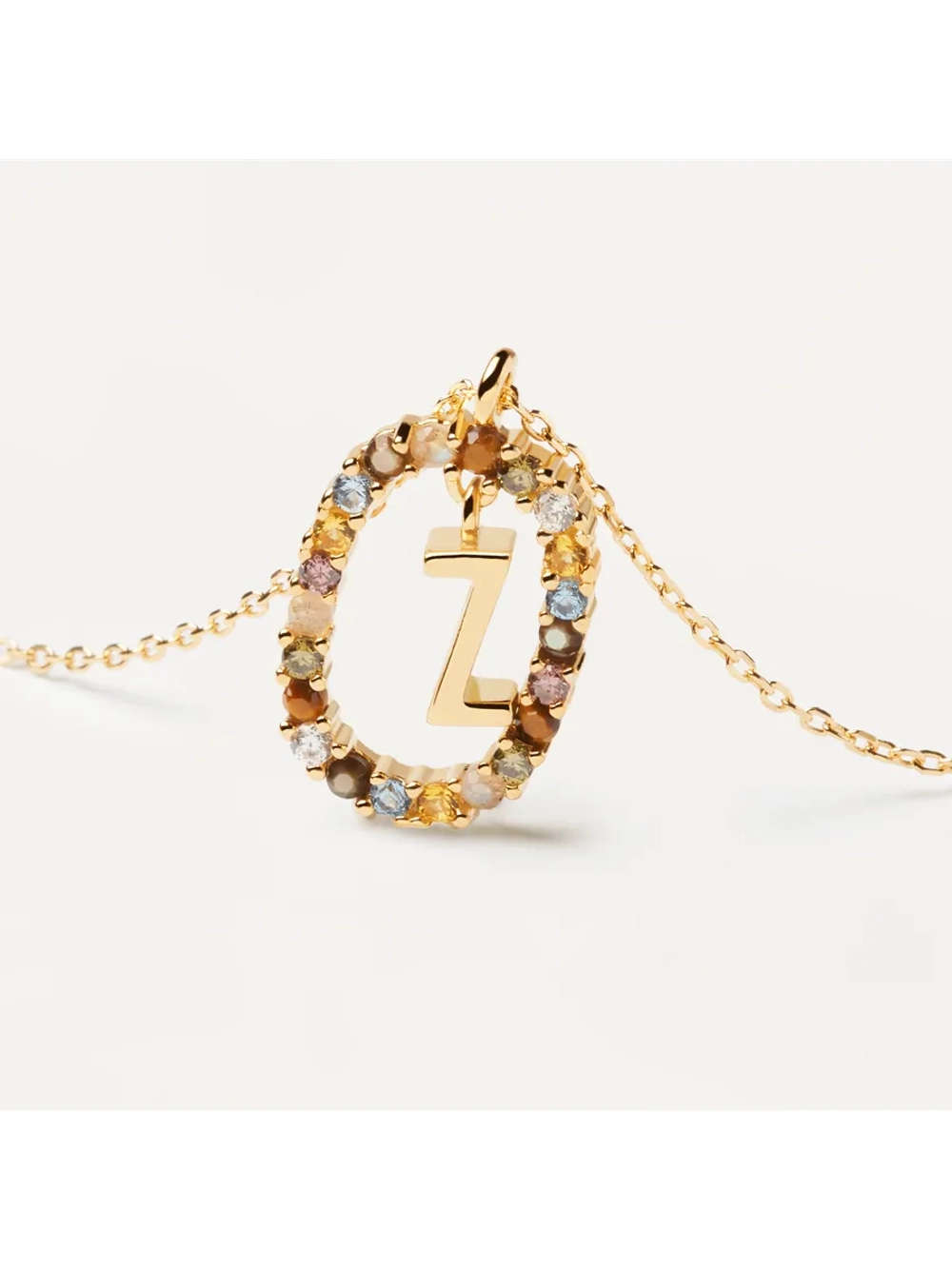 Колье женское PDPaola Буква Z серебро 925 пробы покрытое золотом 750 пробы CO01-285-U