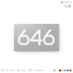 Номер на дверь 646, табличка на дверь для офиса, квартиры, кабинета, аудитории, склада, серая 120х70 мм, Айдентика Технолоджи