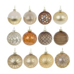 GAEM Набор из 12шт Украшение новогоднее "Шар", D 8 см, L35 W25 H8,5 см