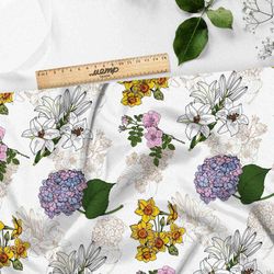 Ткань оксфорд 210 цветочное разнообразие