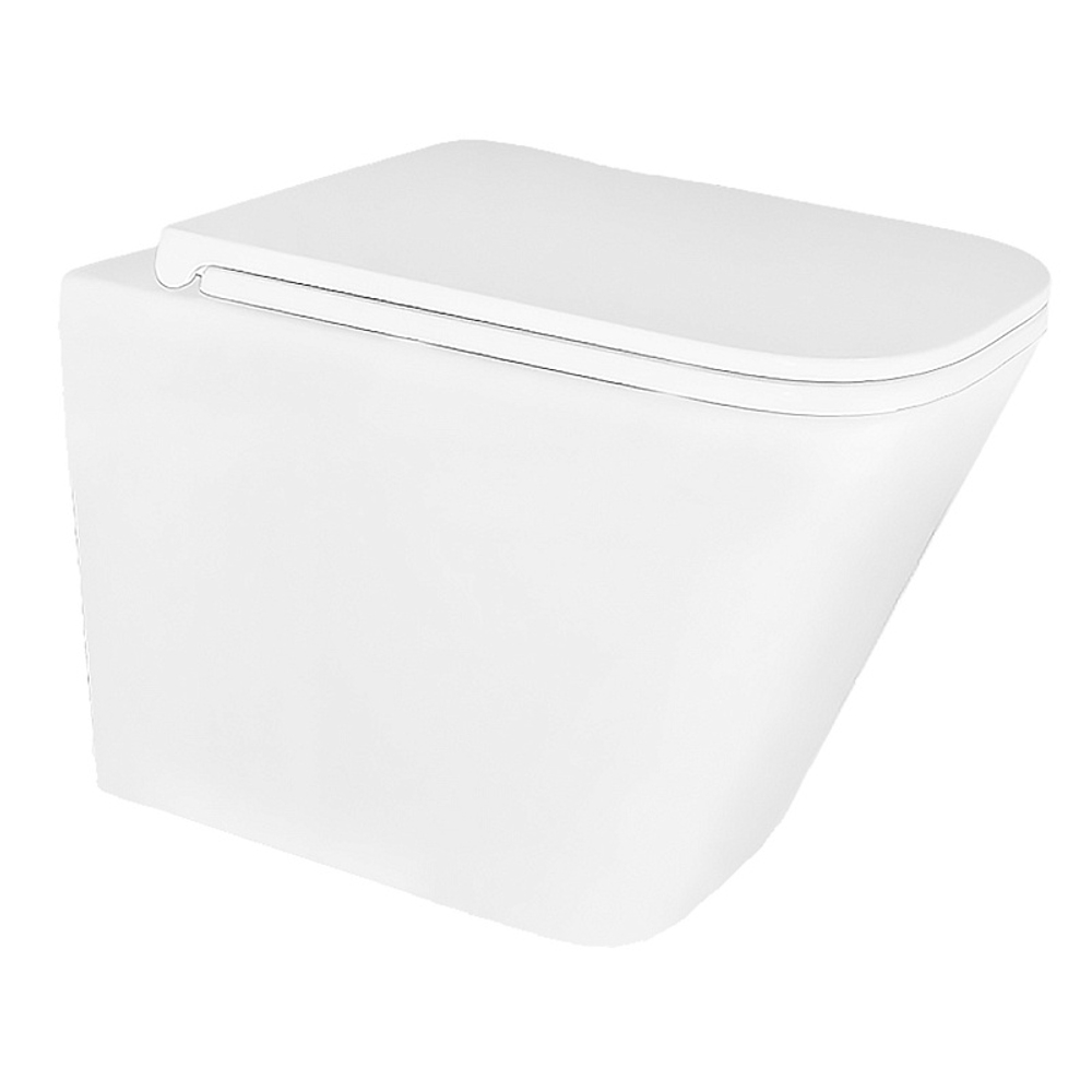 Унитаз подвесной Azario Teramo 490х340х350 безободковый, с быстросъемным сиденьем микролифт (AZ-0052)