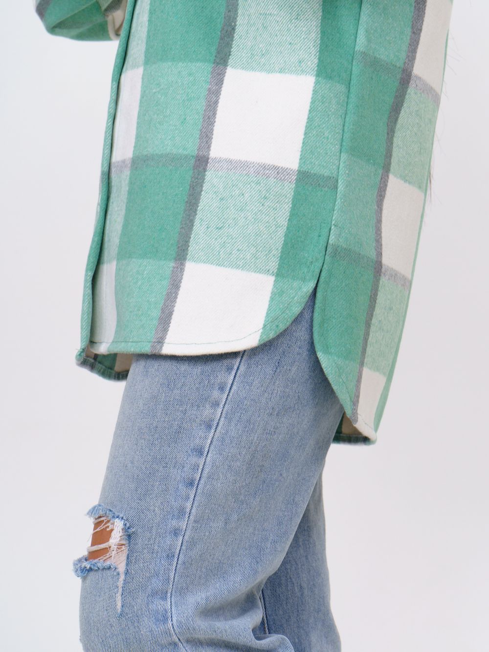 930 Рубашка "Клетка салатовая" SveTekst (Акция)