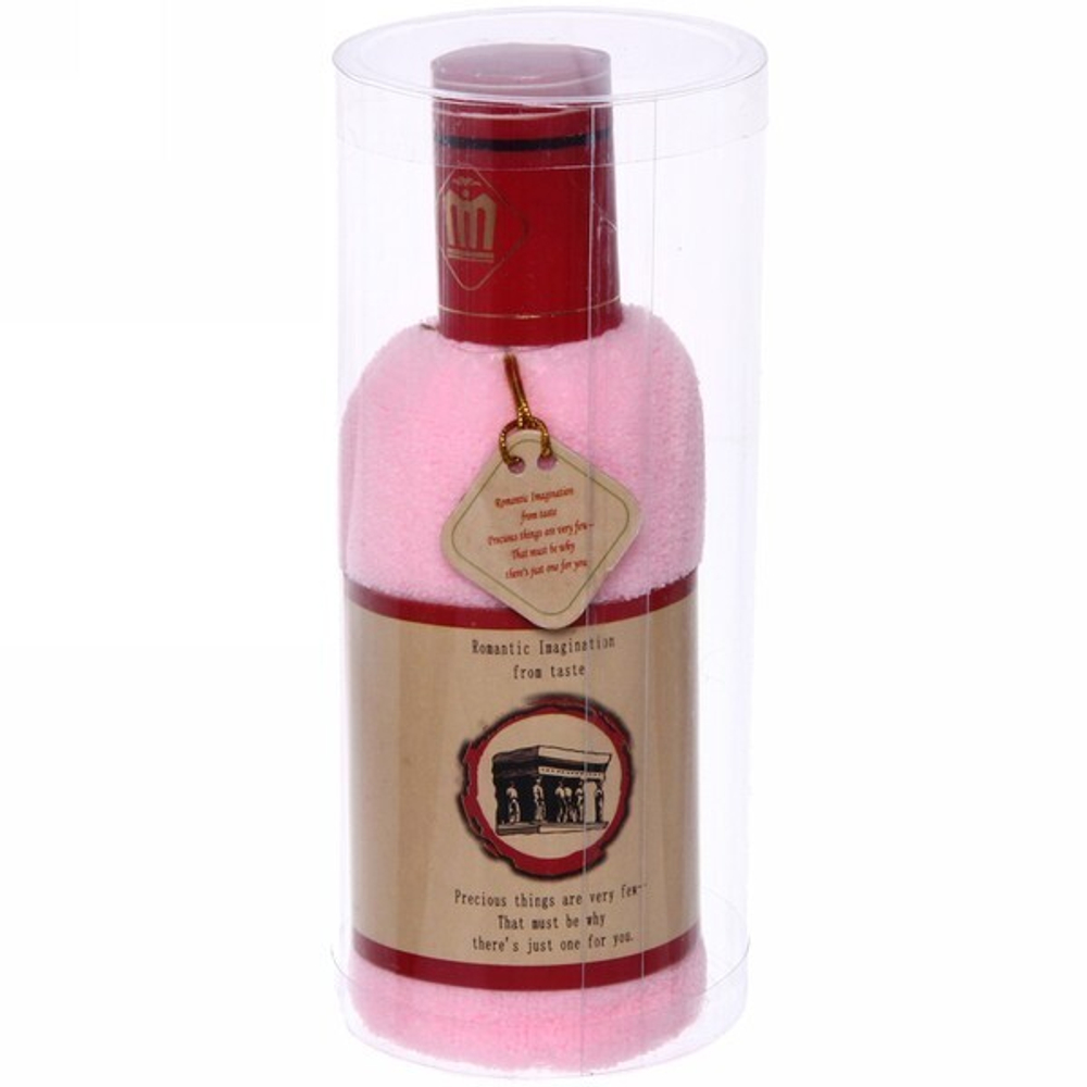 Полотенце подарочное 30*30см «Вино» в пластиковой коробке, полиэстер