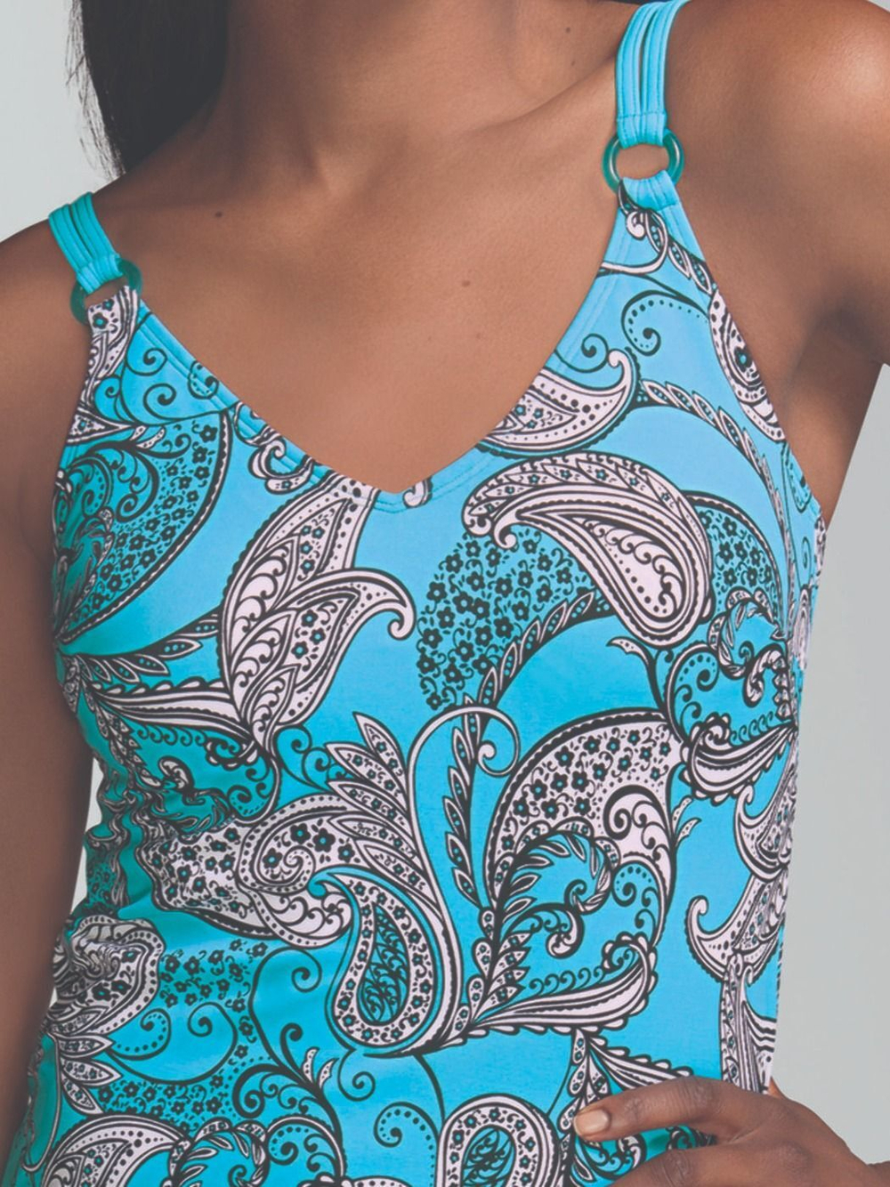 Купальник-Платье ортопедический после мастэктомии, слитный Tahiti Amoena, 40C/EU