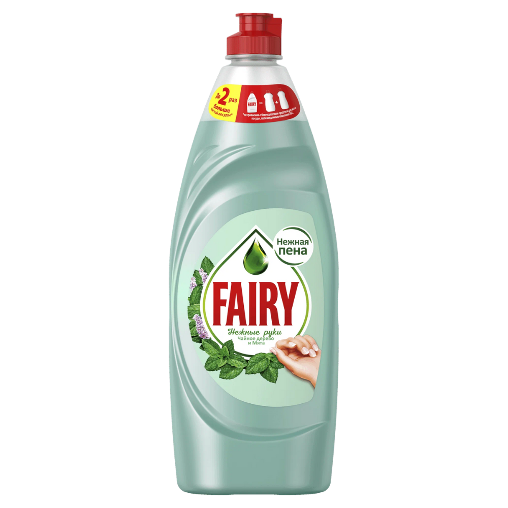 Средство для мытья посуды Fairy Нежные руки Чайное дерево и мята 900 мл