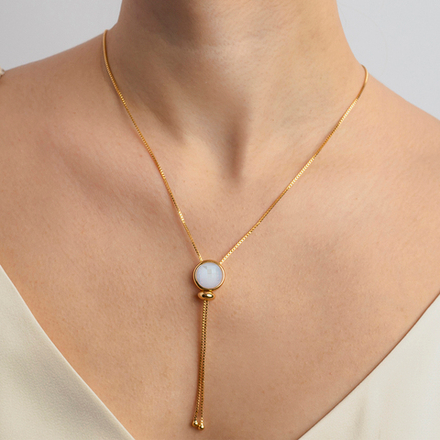 Колье Possebon Pearl Opaline B1653.25 BW/G