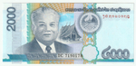 Laos, 2000 Kip, 2011, UNC (Pick 38)