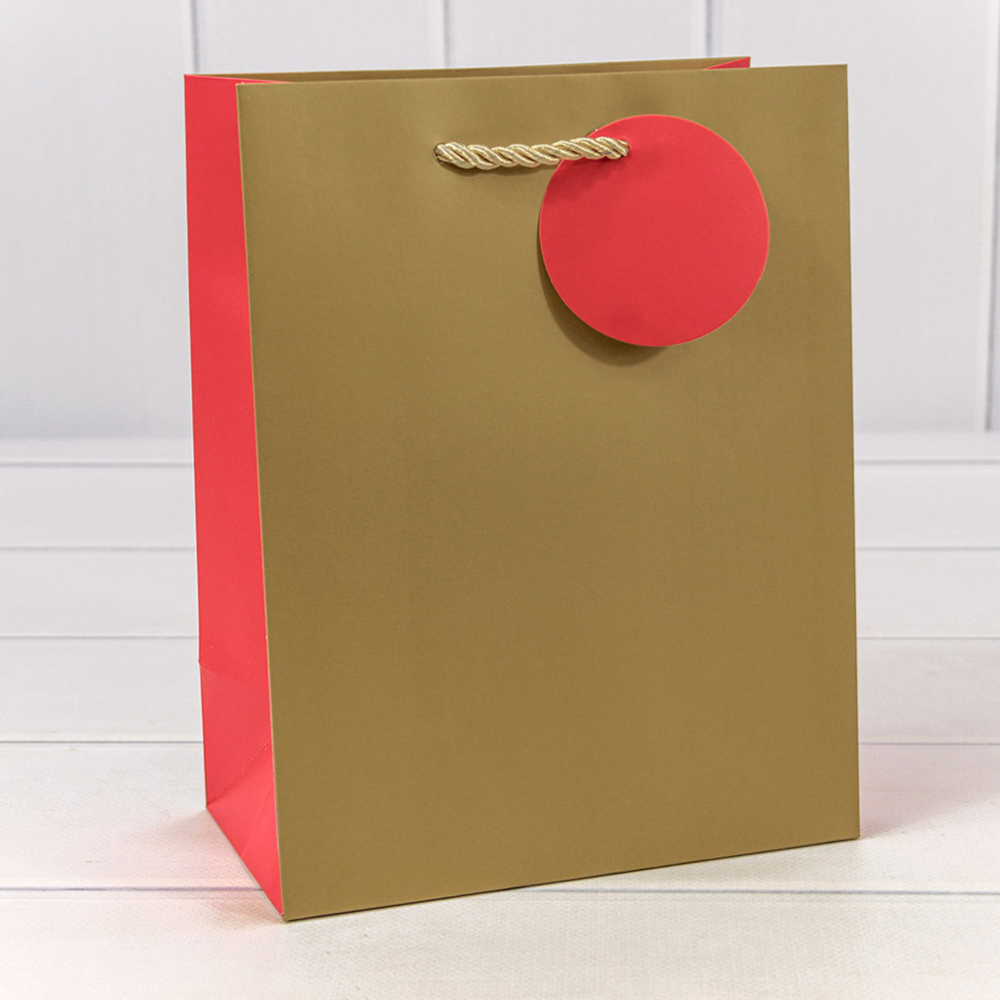 Пакет подарочный 18х23х10см Премиум (Золотой)