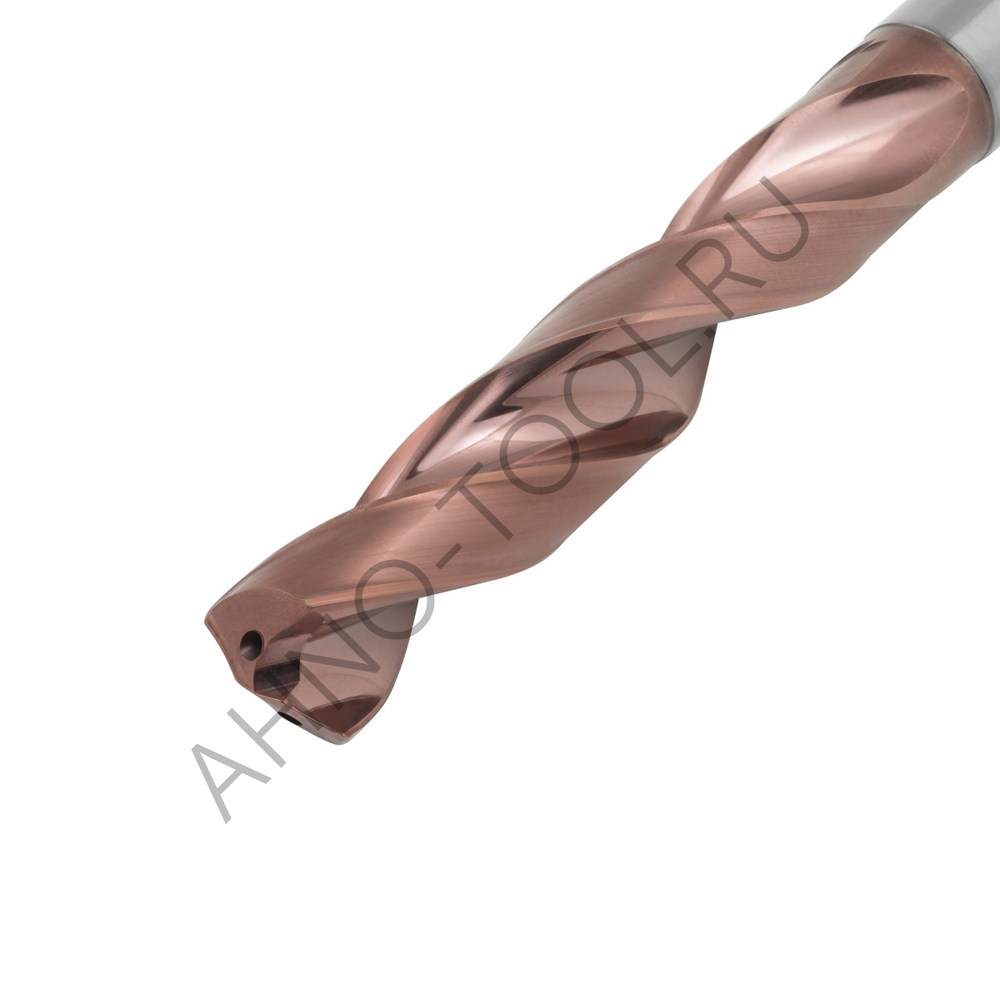 Сверло 14.0мм монолитное твердосплавное 5D с подводом СОЖ. SP-X801051400 VHM AHNO