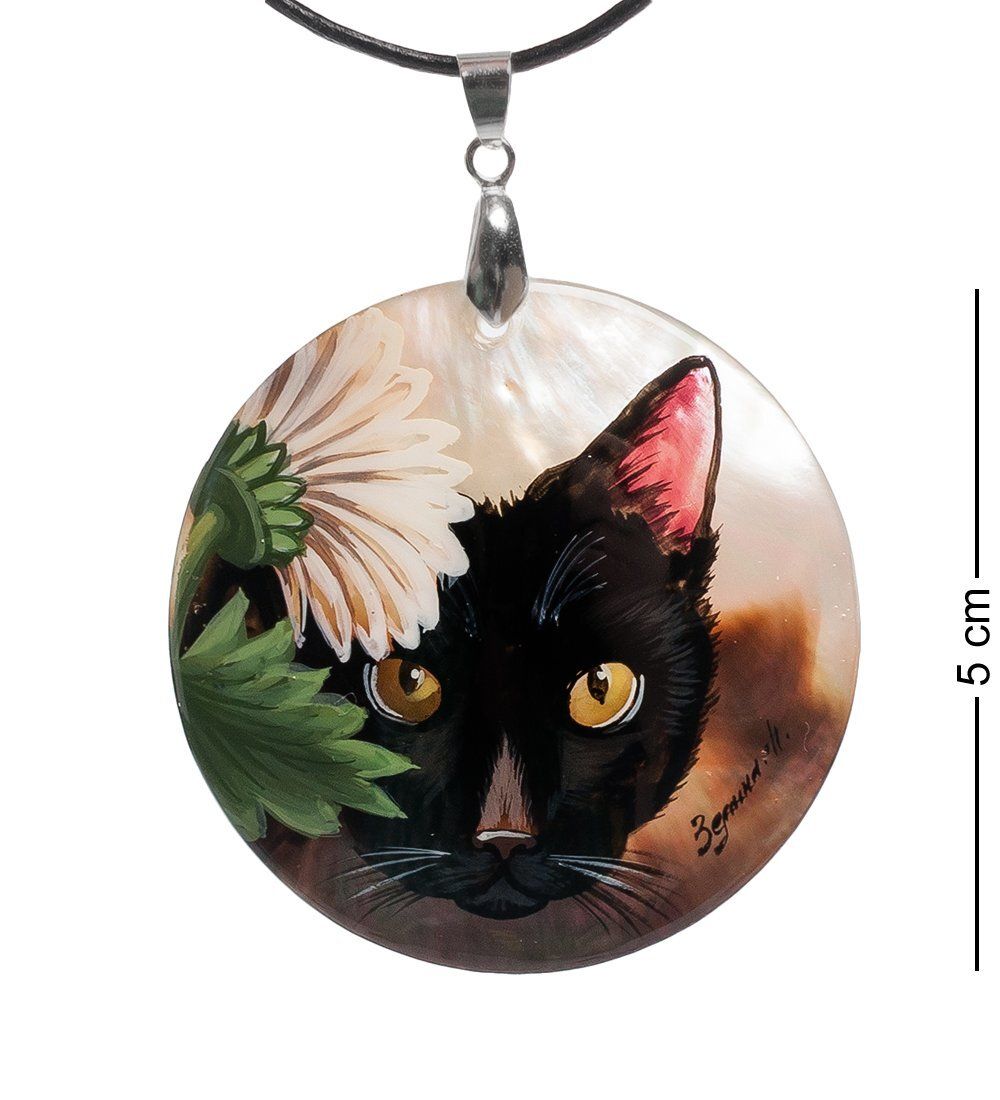 ШК-55/ 63-A Кулон из перламутра «Кот»