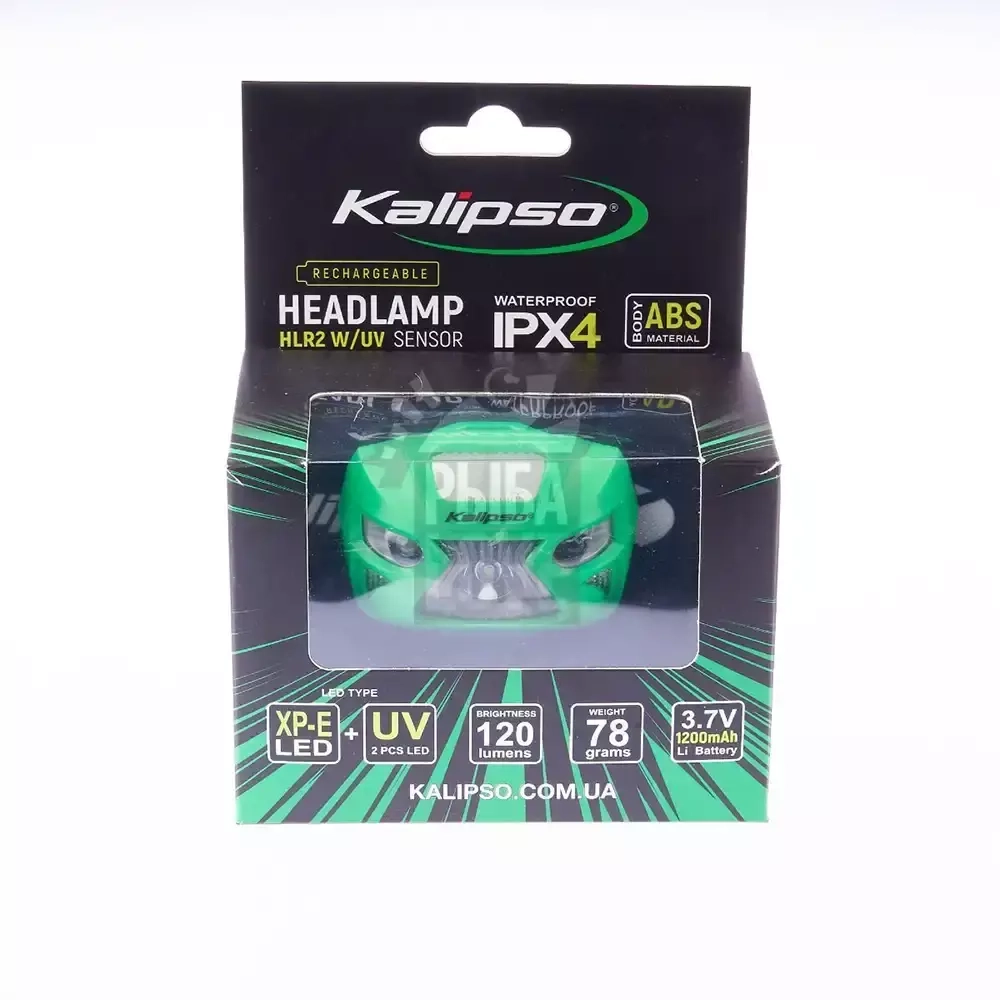 Фонарь аккумуляторный налобный Kalipso Headlamp HLR2 W/UV Sensor 120Lm с датчиком движения аккумуляторный 5 режимов