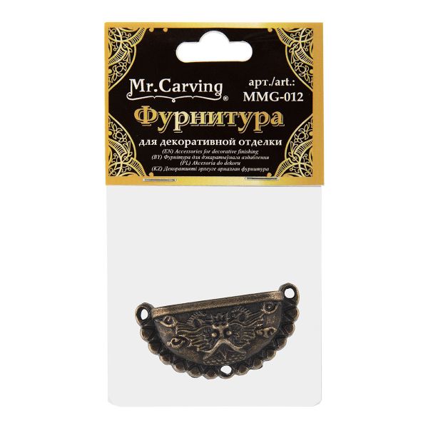 Ручка для шкатулок 4.6х2.3 см, 5 шт, 02 бронза, Mr.Carving
