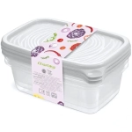 Контейнер прямоугольный «Романо» набор 3 шт 0,45л светло-серый С854СЕР