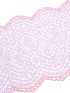 03-177  Кружево эластичное 18 см, лиловый/розовый
