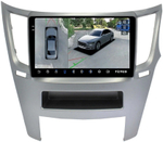 Магнитола для Subaru Legacy 5, Outback 4 2009-2014 (правый руль) - Teyes CC3-2K-360 монитор 9.5" 2K QLED на Android 10, 6+128Гб, CarPlay, 4G SIM-слот, 4 камеры в комплекте