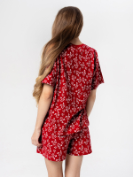 Пижама женская Mjölk Снежные веточки, с коротким рукавом