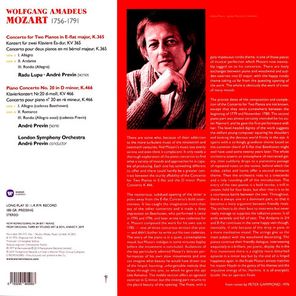 Andre Previn, Radu Lupu, London Symphony Orchestra / Mozart: Double Concerto, Piano Concerto No.20 (2LP)