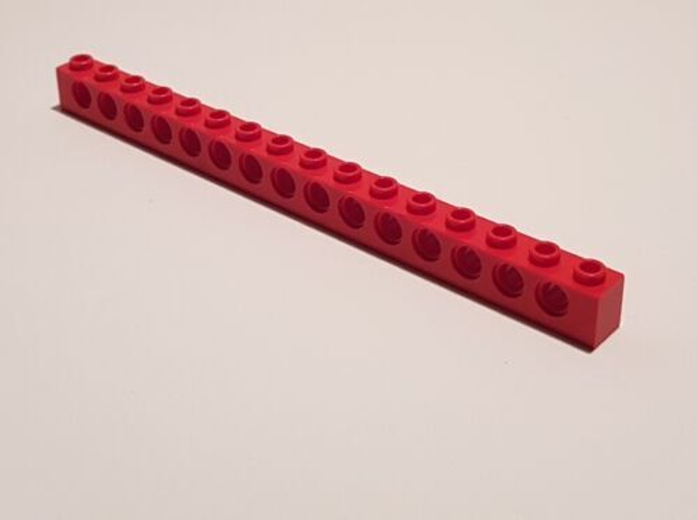 Lego 50шт Кирпич 1x16 с отверстиями (красный) 3703 / 370321